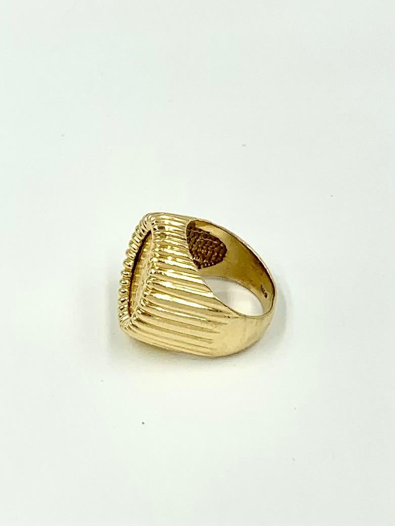 Classic American Indian Head Quarter Eagle 22K Gold Coin 14K Yellow Gold Ring 7