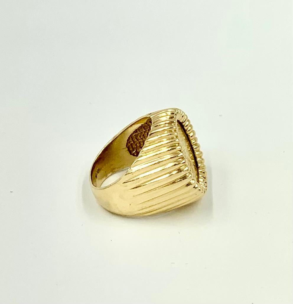Classic American Indian Head Quarter Eagle 22K Gold Coin 14K Yellow Gold Ring 4