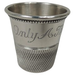 Classic American Midcentury Modern “Just A Thimble Full” Shot Glass