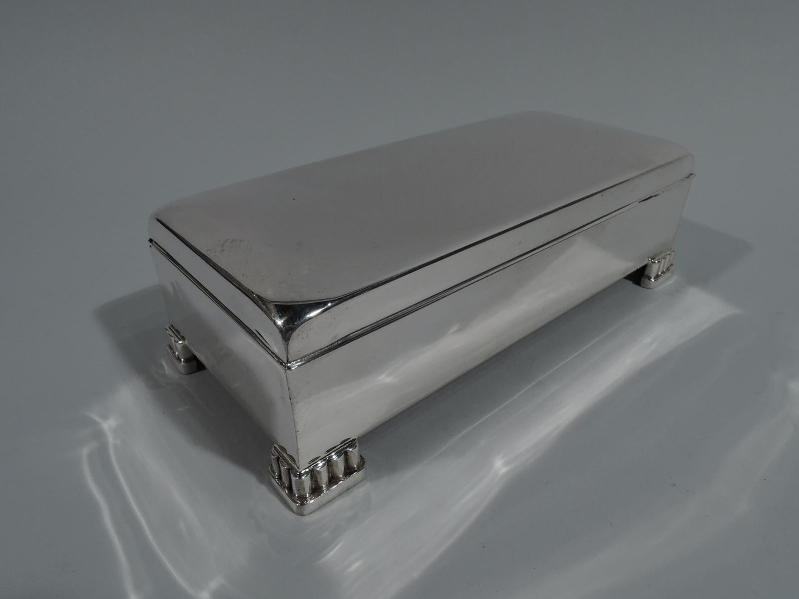 20th Century Classic American Mid-Century Modern Sterling Silver Box by Poole