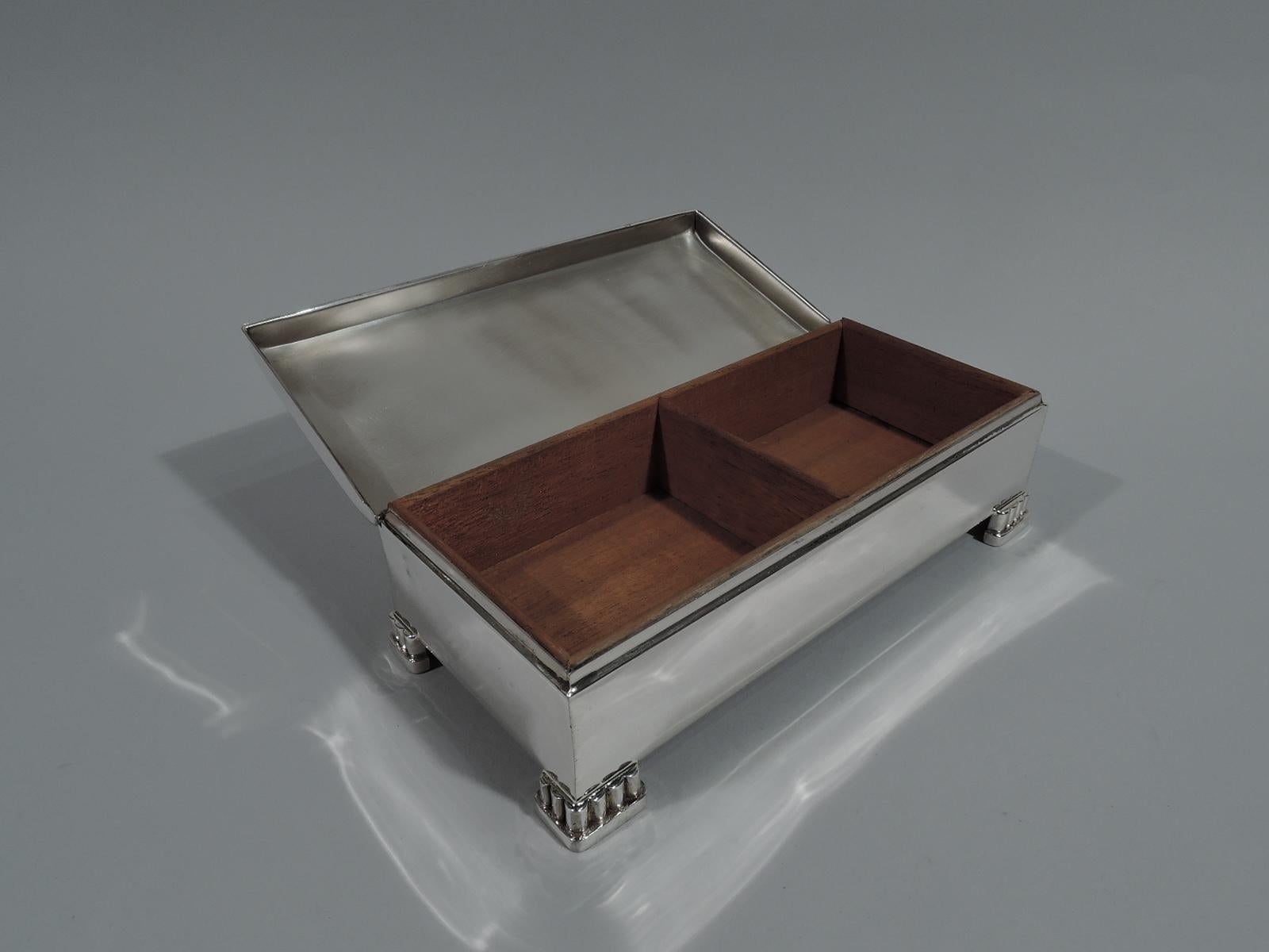 Classic American Mid-Century Modern Sterling Silver Box by Poole 1