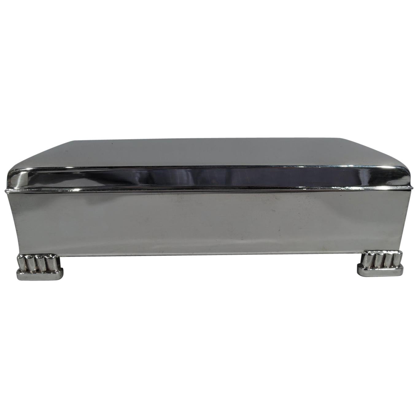 Classic American Mid-Century Modern Sterling Silver Box by Poole