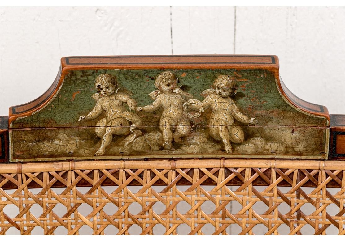 Clásico Y Elegante Sillón Estilo Adam Pintado Antiguo en venta 2