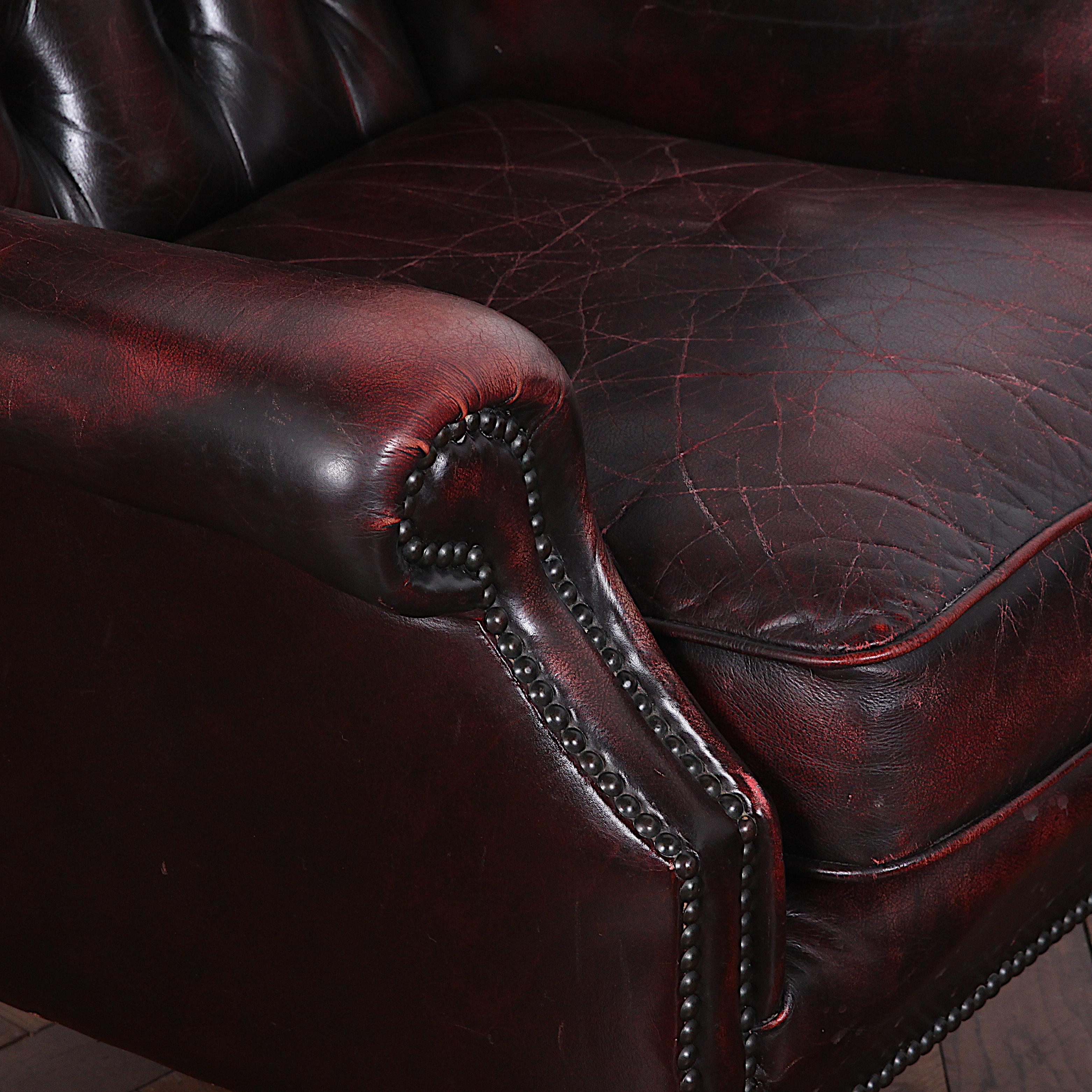 English Classic and Elegant British Leather Wingback Chair