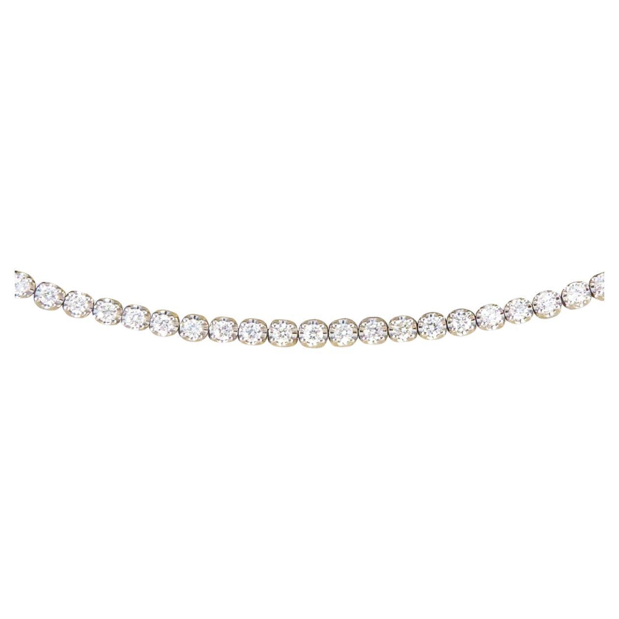 Klassisches und feines 1,00ct Diamant-Tennisarmband aus Weißgold im Angebot