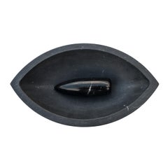 Classic and Luxurious Black Khenifra Marocain Marble Mortar Eye