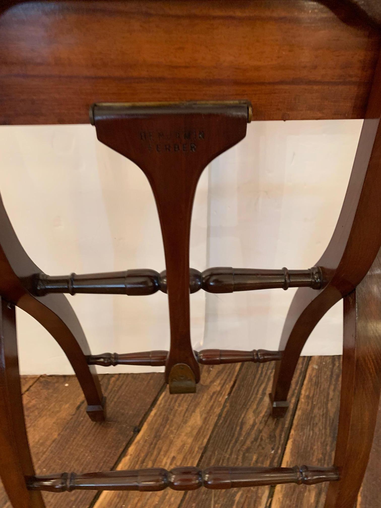 Classic and Versatile Campaign Style Mahogany Side or Dining Table For Sale 3