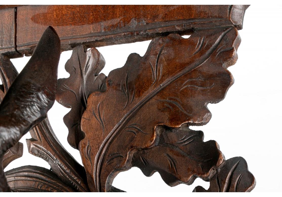 Classic Antique Black Forest Carved Bracket with Stag’s Head For Sale 1