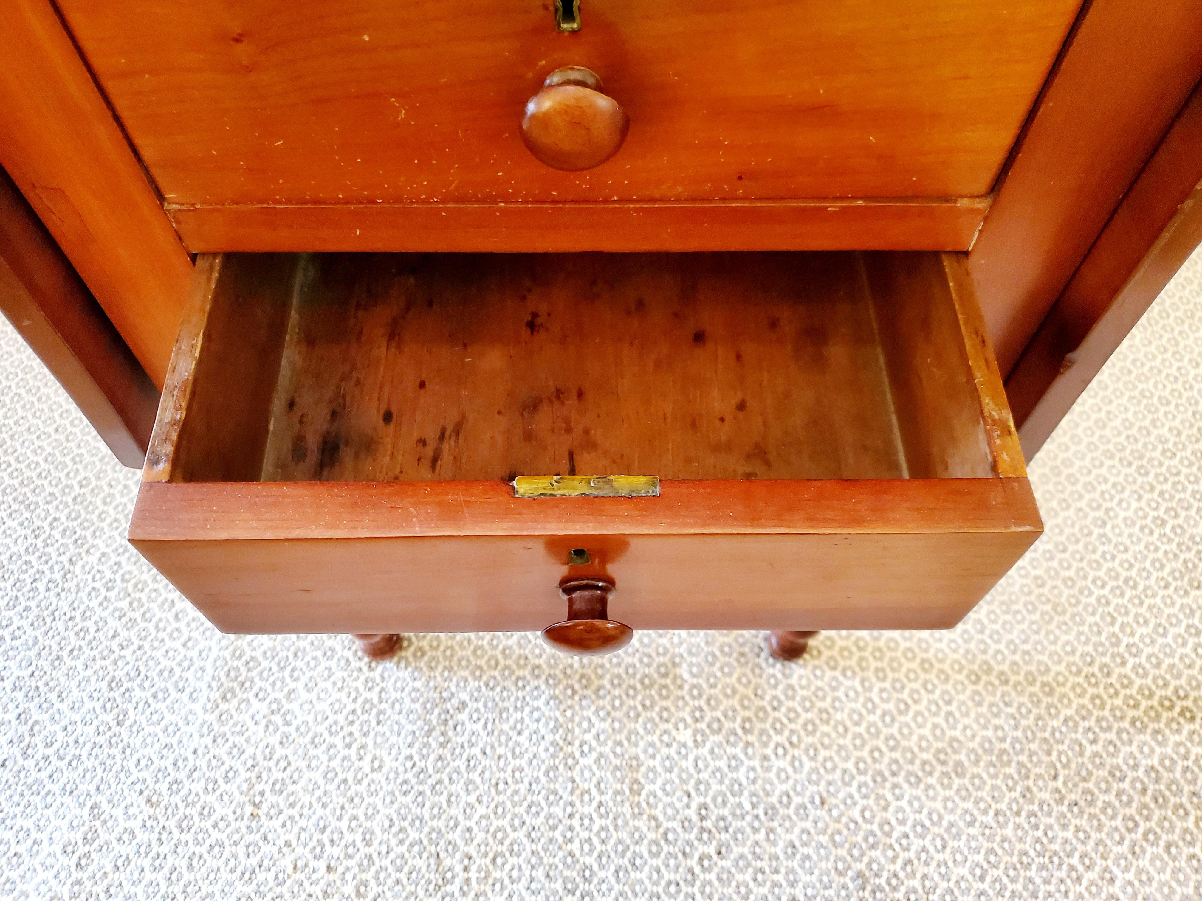 antique drop leaf side table with drawer