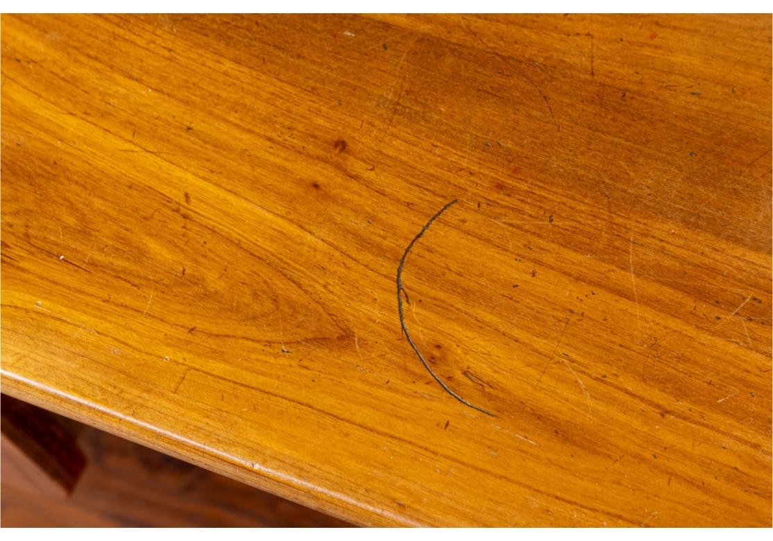 Classic Antique French Cherry Desk with Breadboard Top For Sale 5
