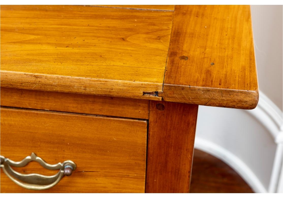 Classic Antique French Cherry Desk with Breadboard Top For Sale 7