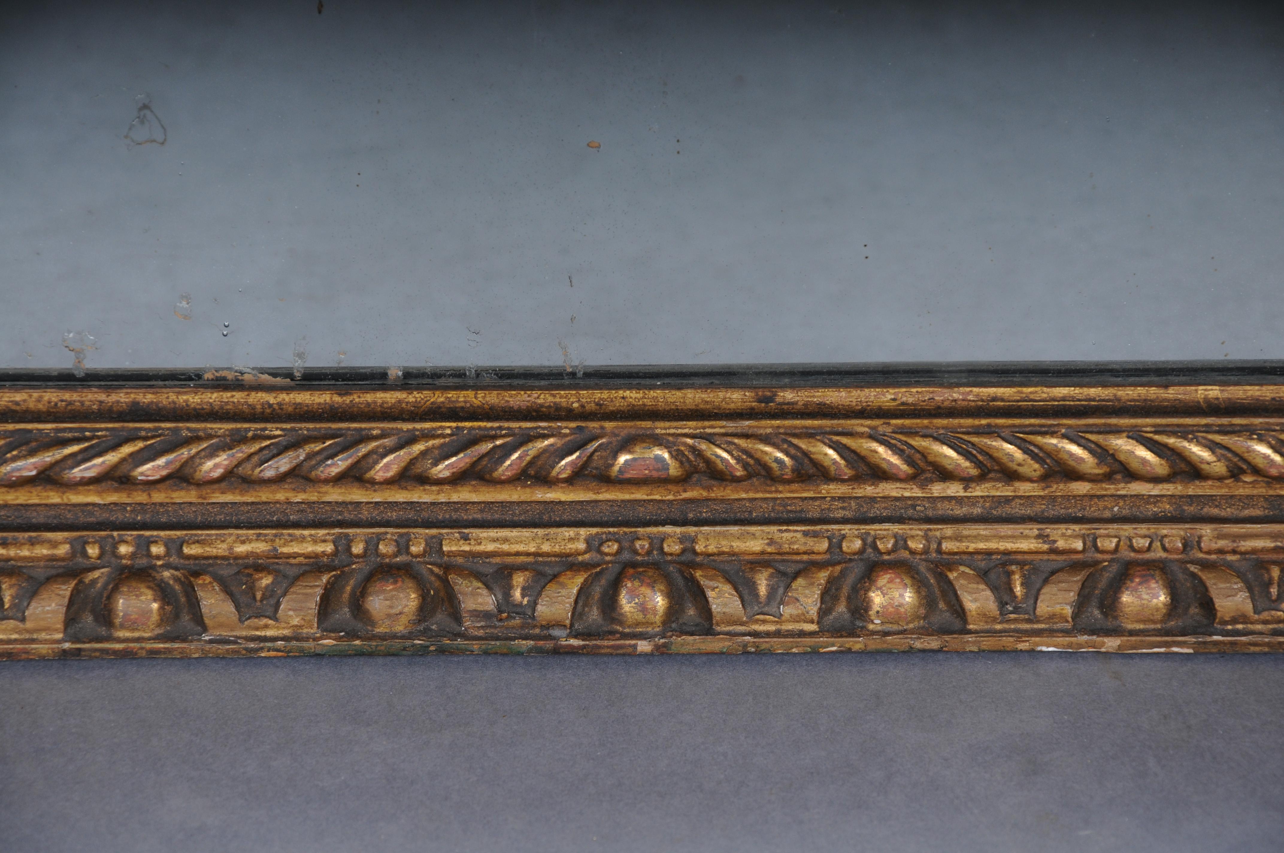 Classic antique French trumeau mirror with harbor landscape with sailing ships For Sale 2