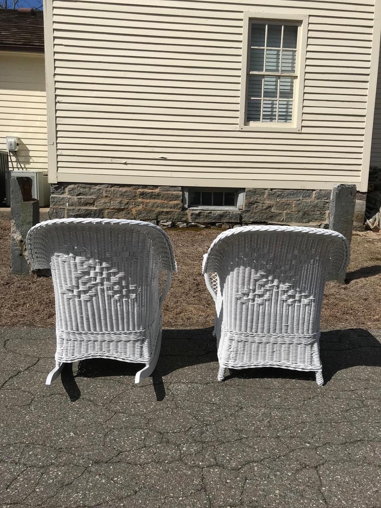 Classic Antique Heywood Wakefield Wicker Set For Sale at 1stDibs