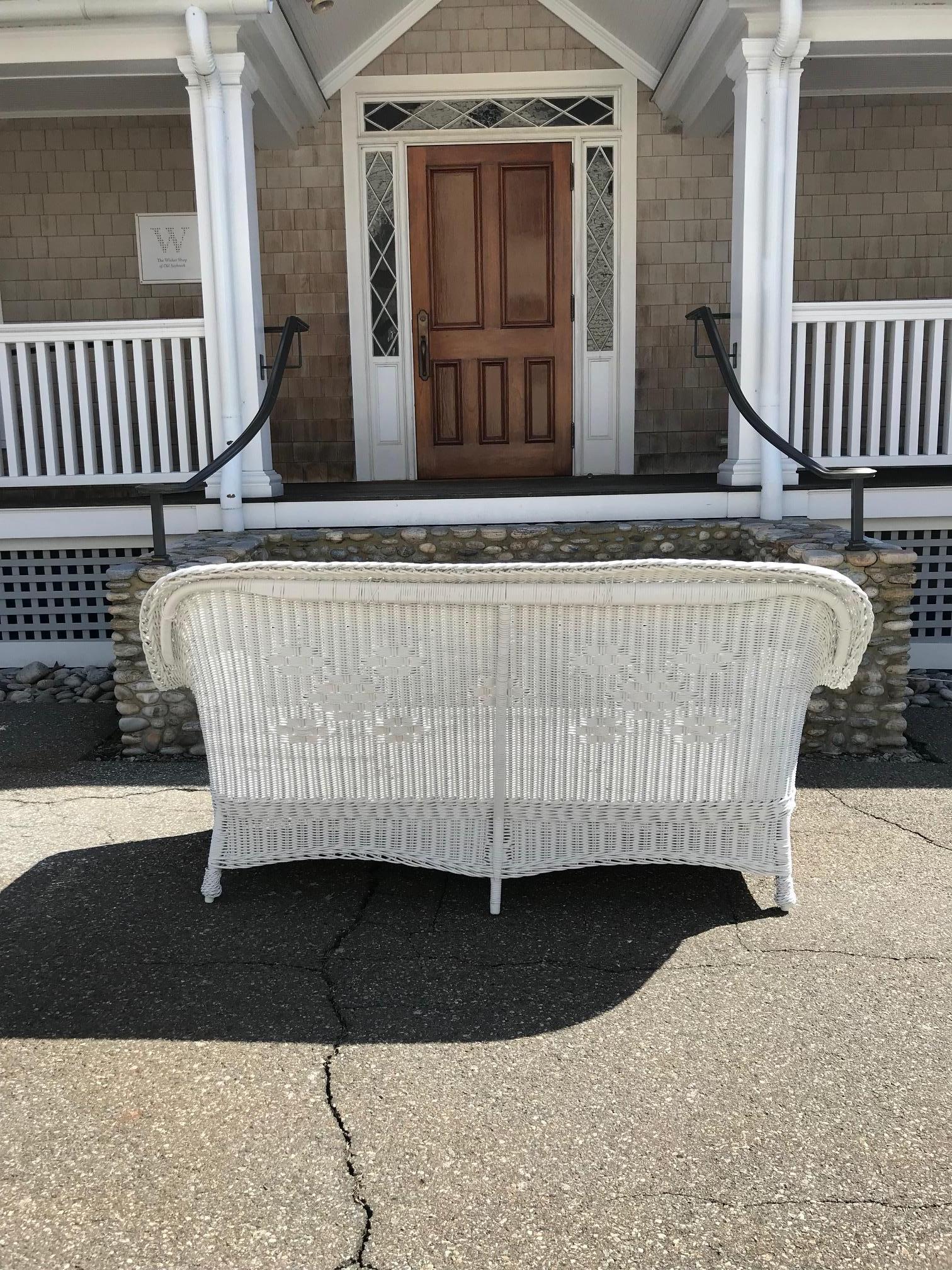 Classic Antique Heywood Wakefield Wicker Set In Good Condition For Sale In Old Saybrook, CT