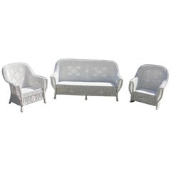Set di vimini classico antico Heywood Wakefield
