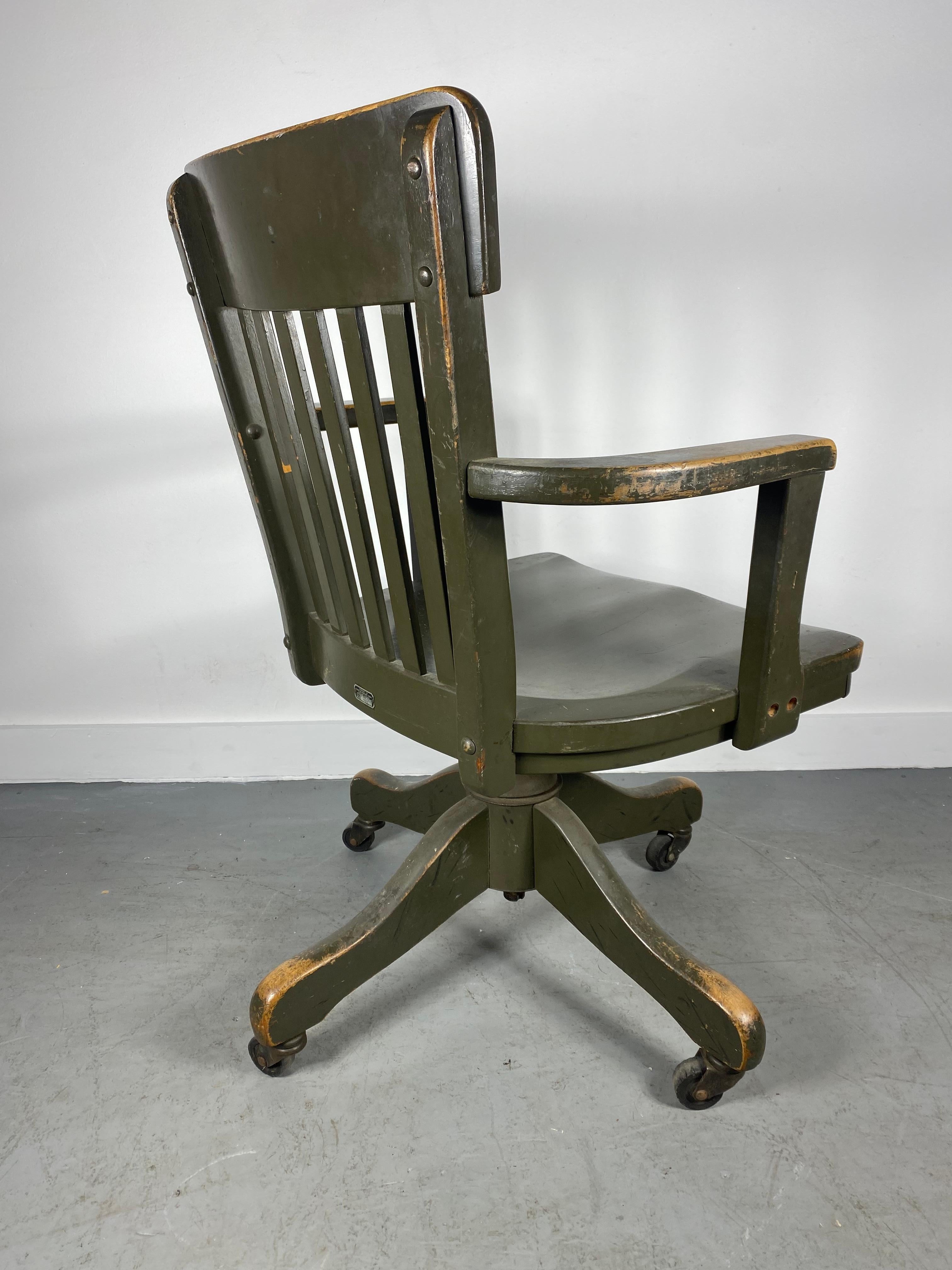 antique bankers chair parts