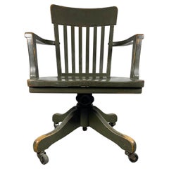 Classic Antique Industrial Tilt Swivel Desk / Task Chair, Curtiss-Wright Corp