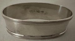 Classic Antique Oval Sterling Silver Napkin Ring +