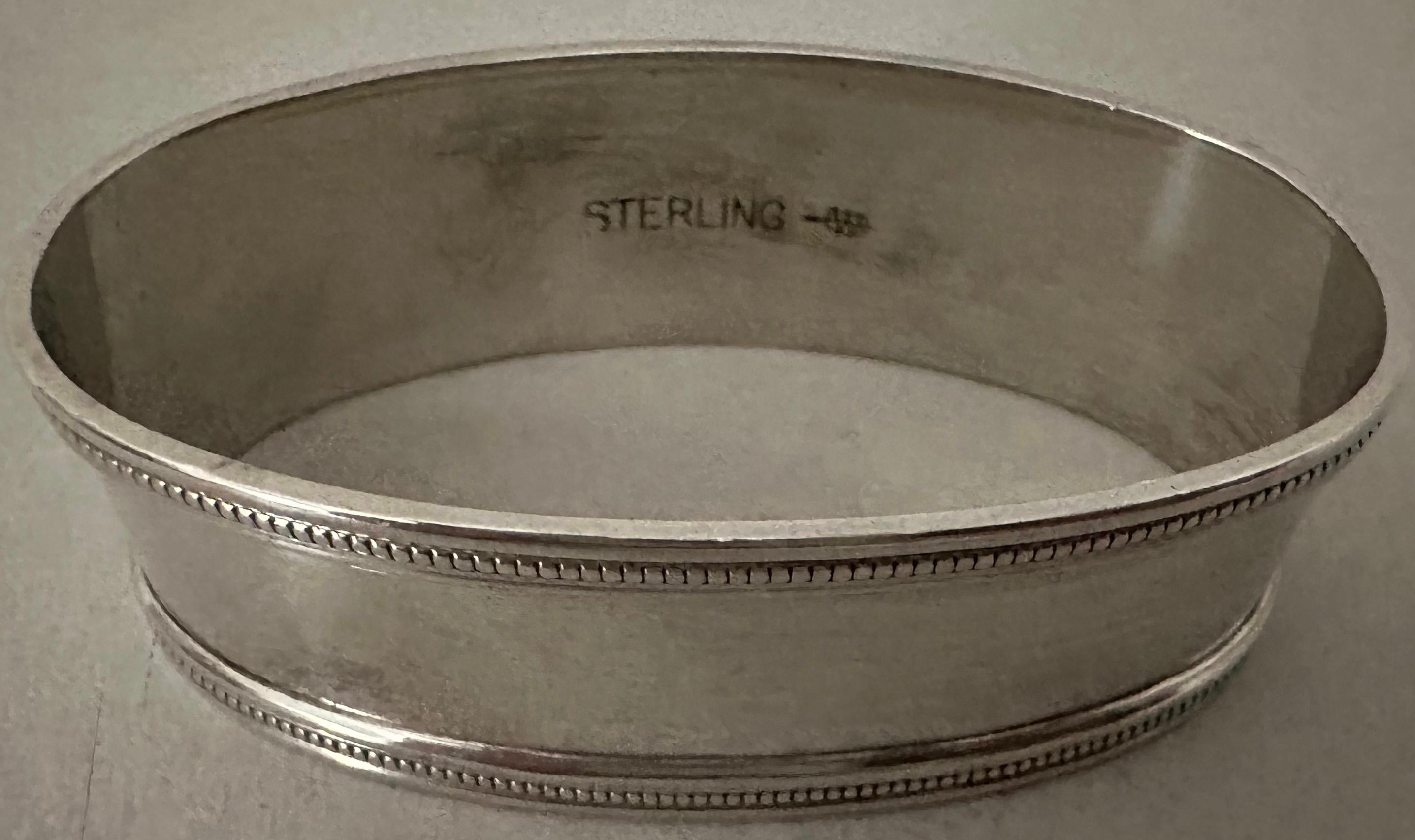 antique sterling silver napkin rings