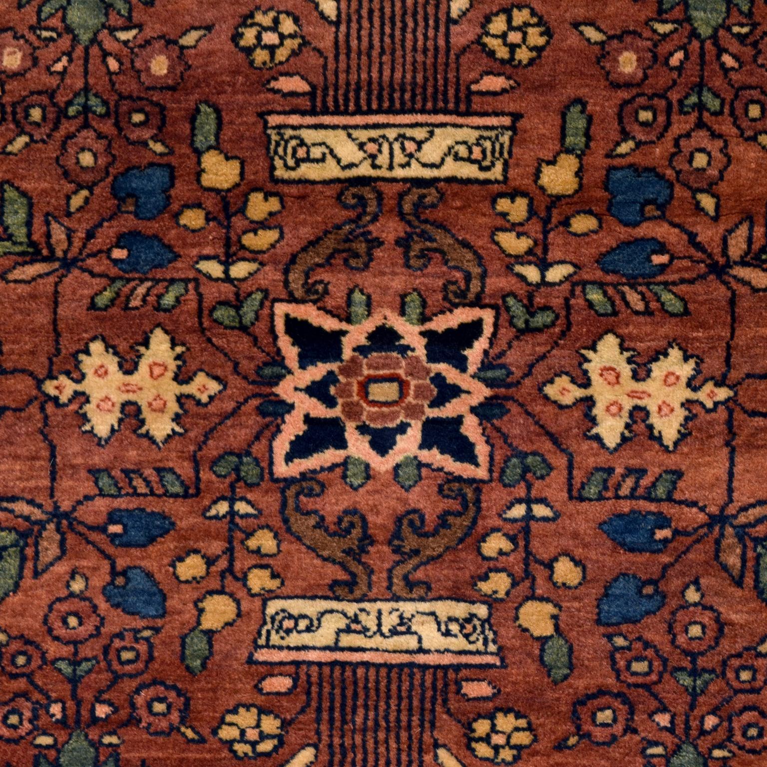 Sarouk Farahan Antique 1880s Persian Farahan Rug with Sarouk Design, 3' x 5'