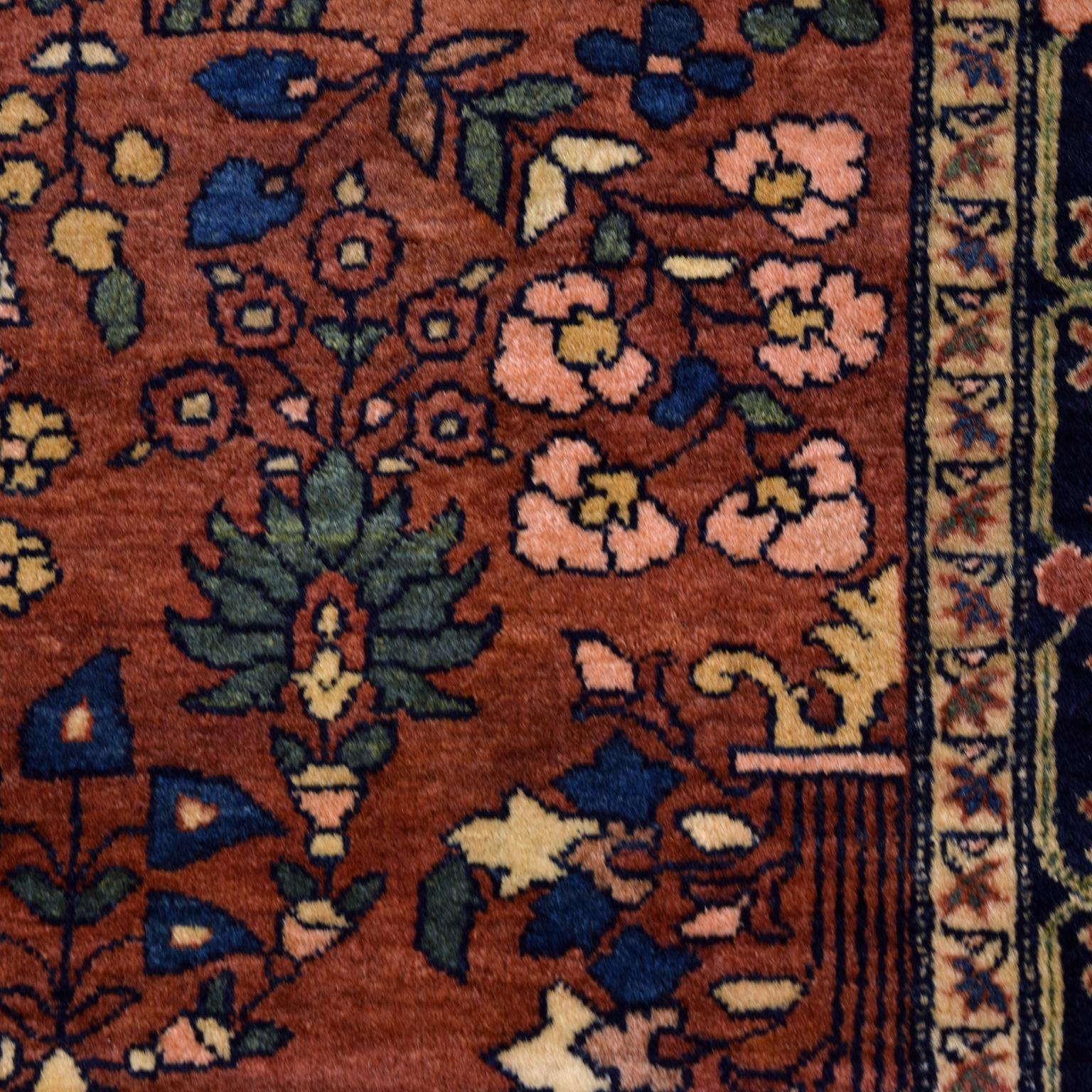 Late 19th Century Antique 1880s Persian Farahan Rug with Sarouk Design, 3' x 5'