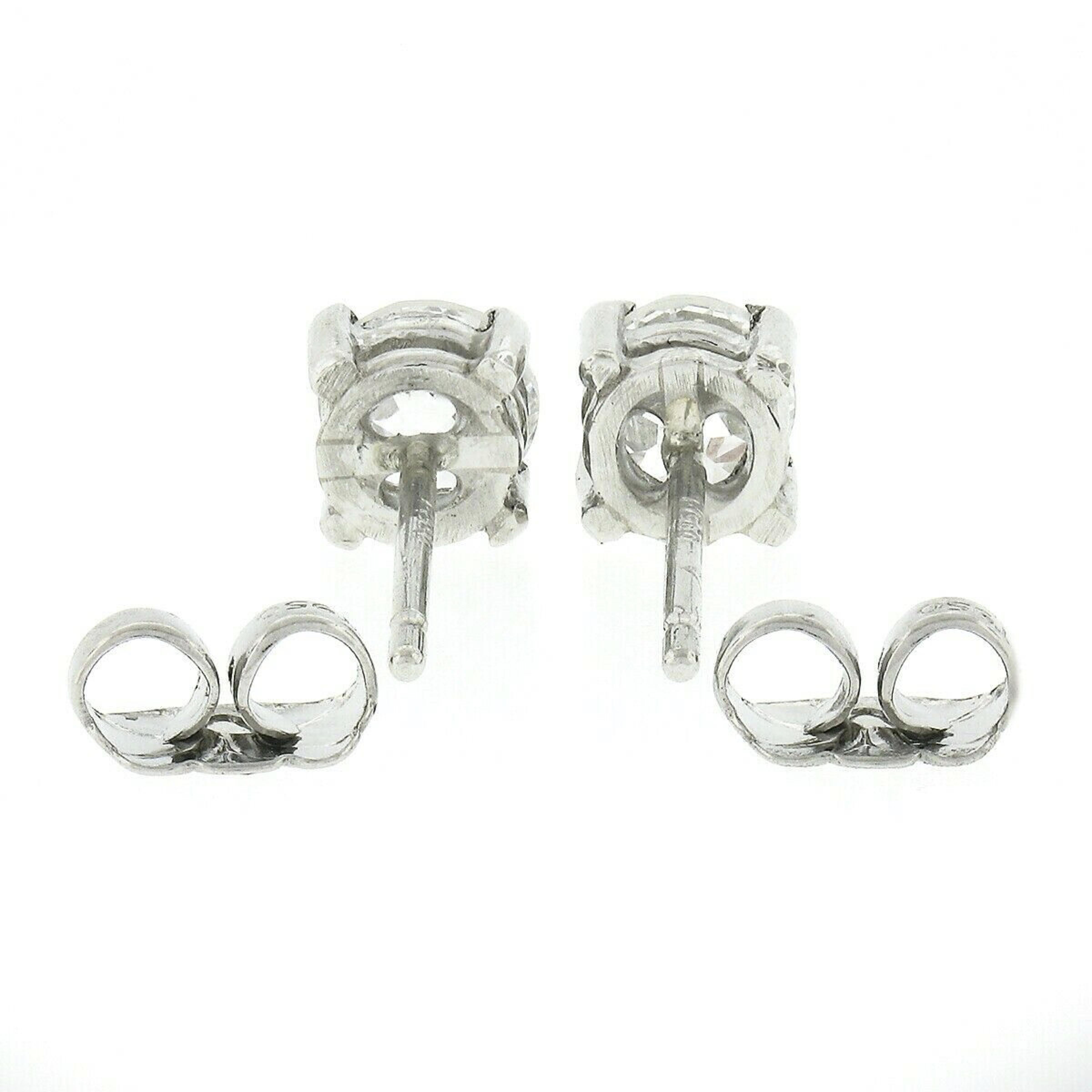antique diamond stud earrings