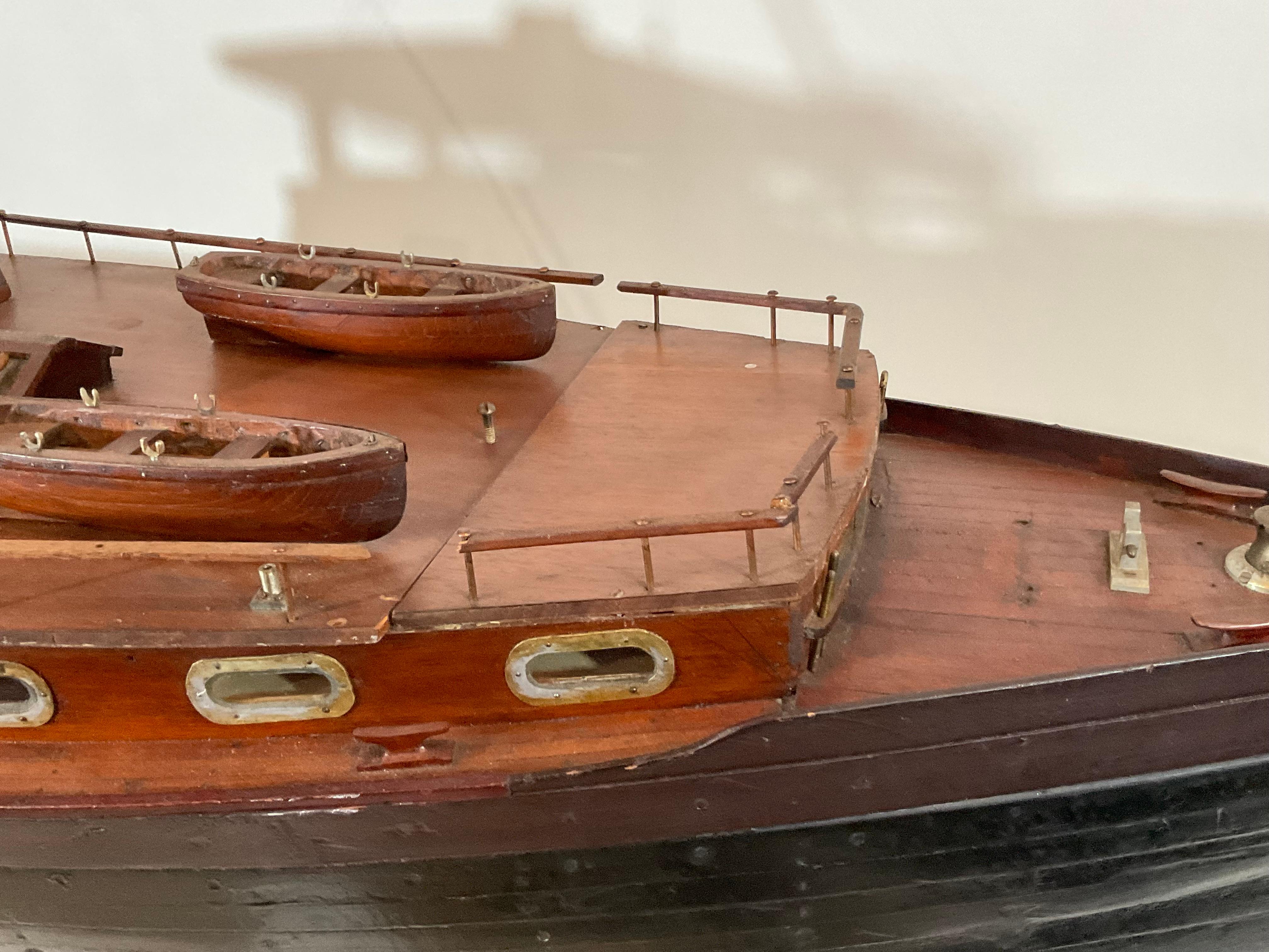 Mid-20th Century Classic Antique Yacht Model For Sale