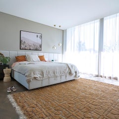 Tappeto a trama Breezeblock personalizzabile Classic Architectural in paglia X-Large