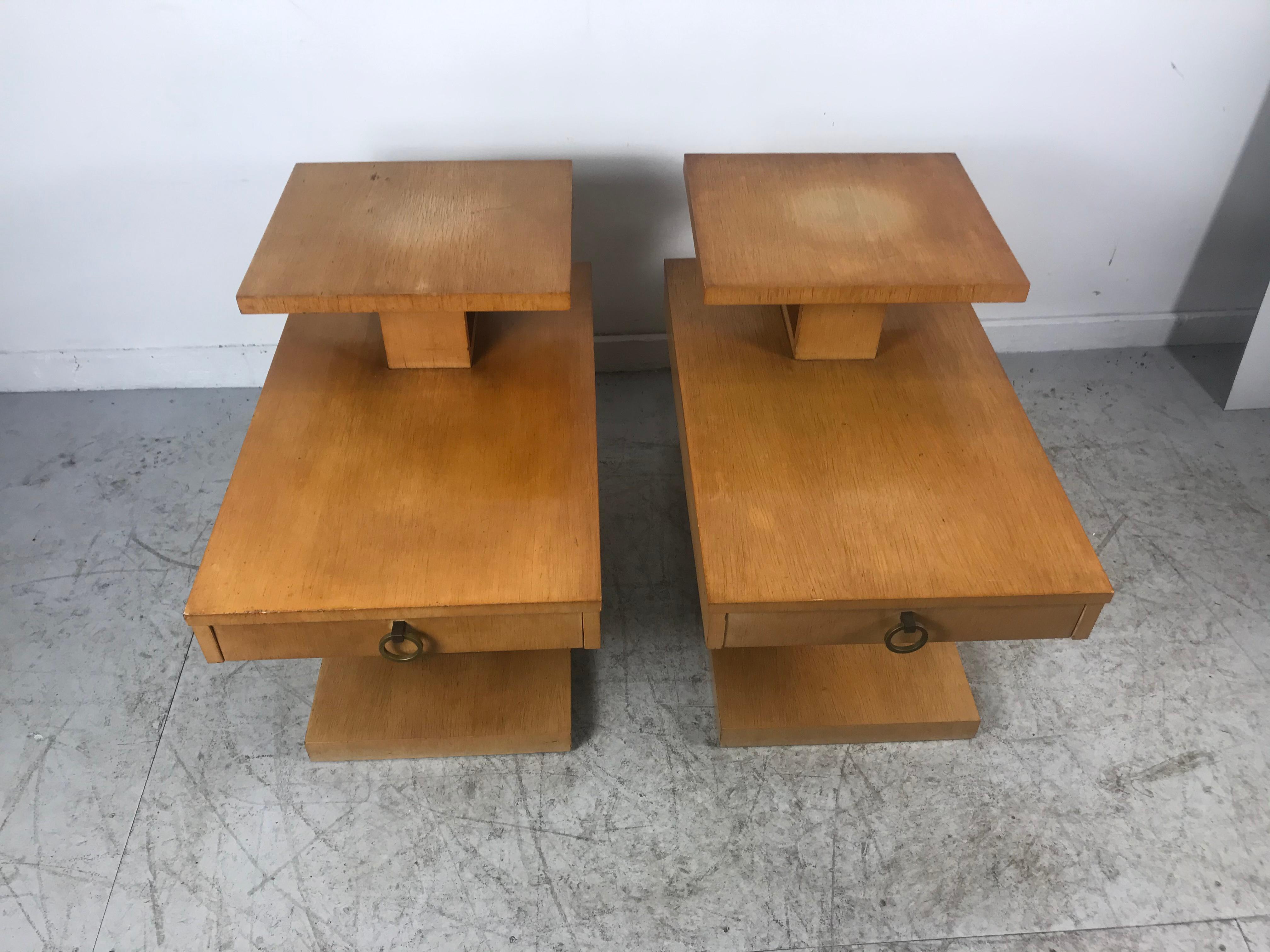 step end table with drawer