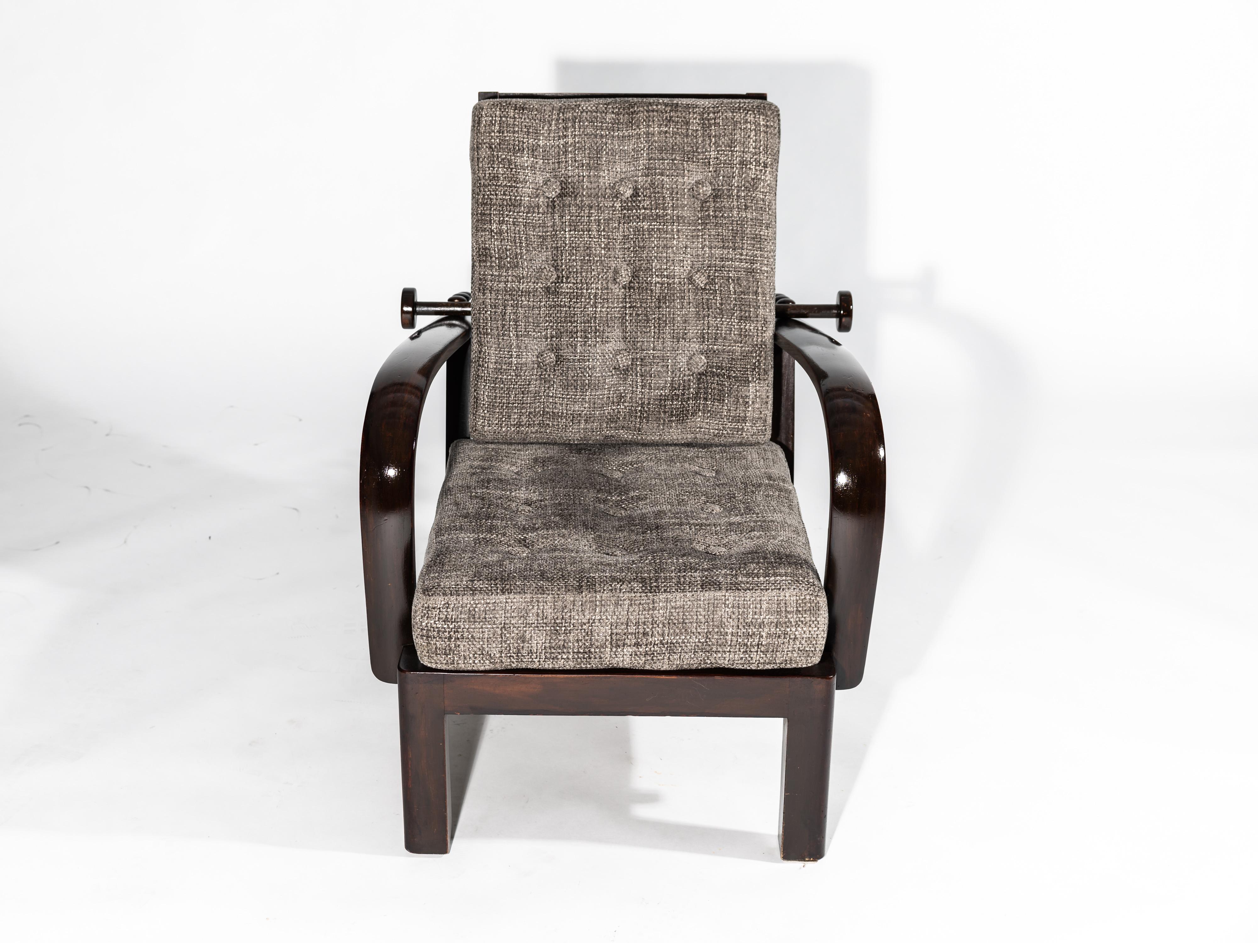 Sillón clásico, llamado canadiense, Art Decó años 20, checo en Bueno estado para la venta en Wien, AT