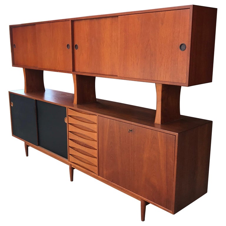 Classic Arne Vodder Sideboard with Top, Model 29A, Reversible Doors,  Denmark For Sale at 1stDibs