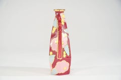 Classic Art Deco Belgian Pottery Vase with Polychrome Enamel & Gilt Decoration