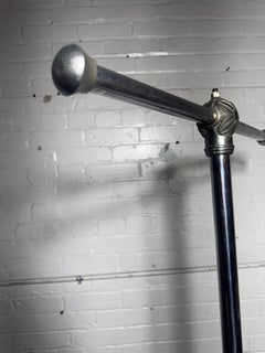 Classic Art Deco Chromed Steel T-BAR Clothing / Garment Rack