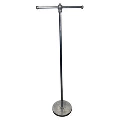 Classic Art Deco Chromed Steel T-BAR Clothing / Garment Rack