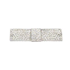 Classic Art Deco Diamond Platinum Brooch