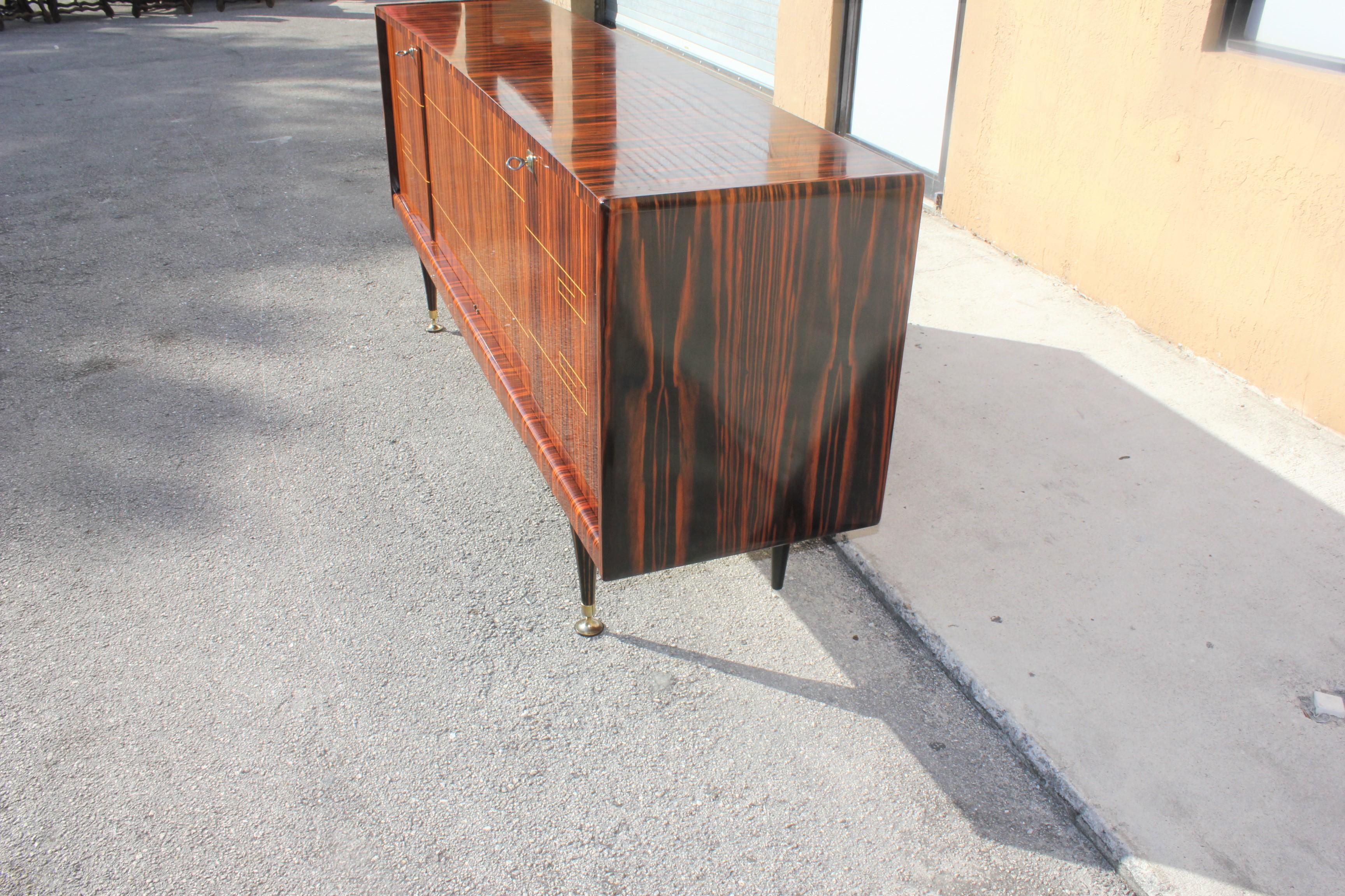 Classic French Modern  Macassar Ebony Sideboard / Buffet / Credenzas. 6