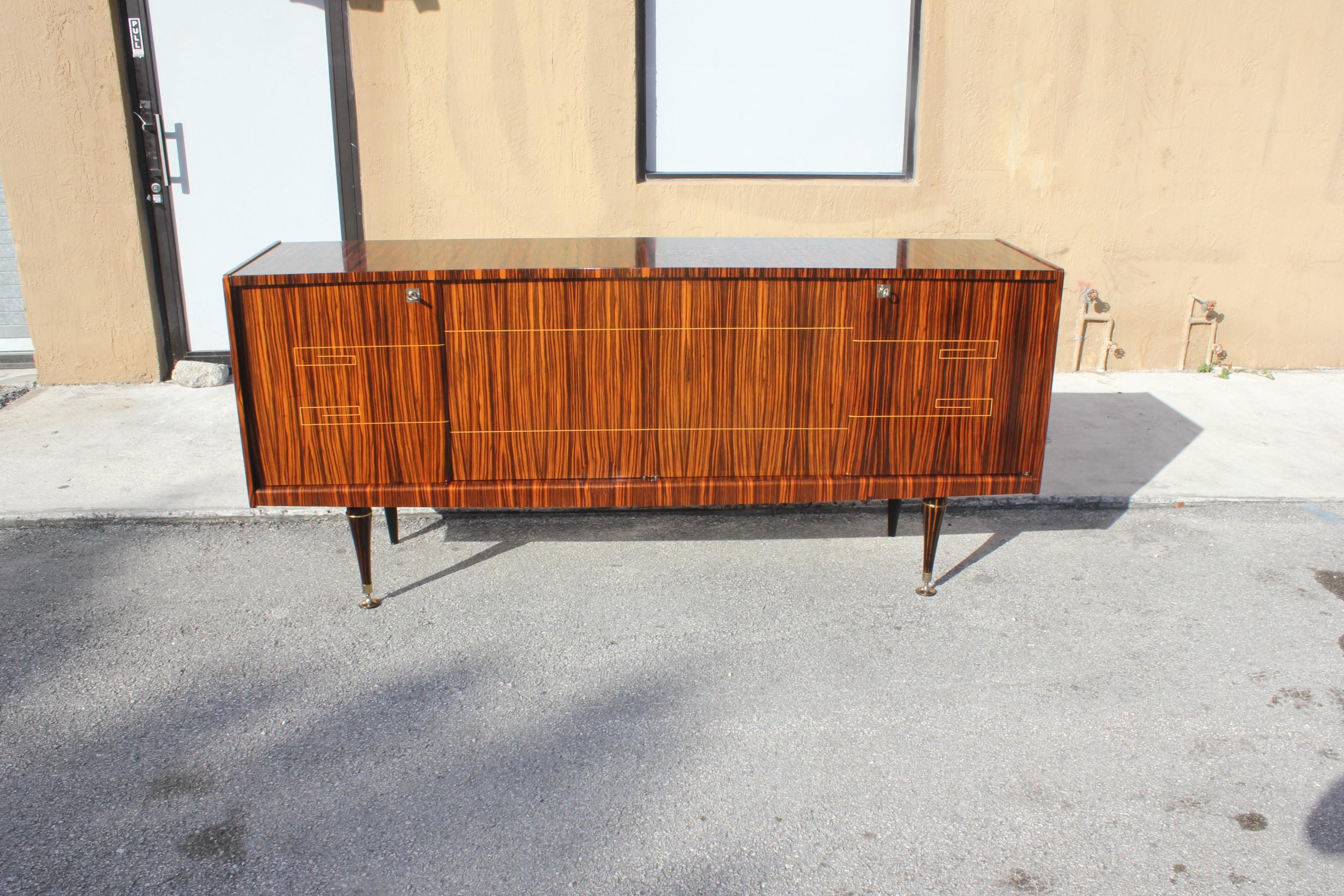 Wood Classic French Modern  Macassar Ebony Sideboard / Buffet / Credenzas.