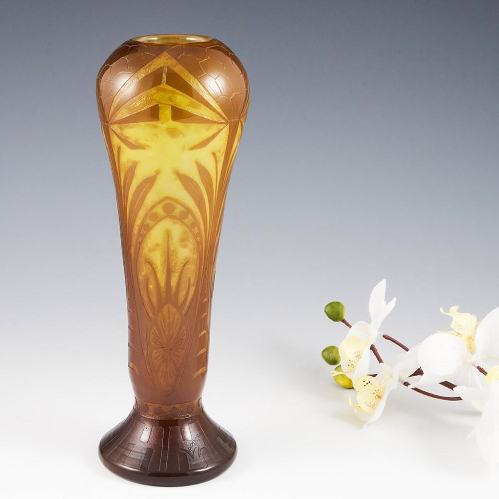Classic Art Deco Signed Legras Vase, circa 1930 For Sale 3