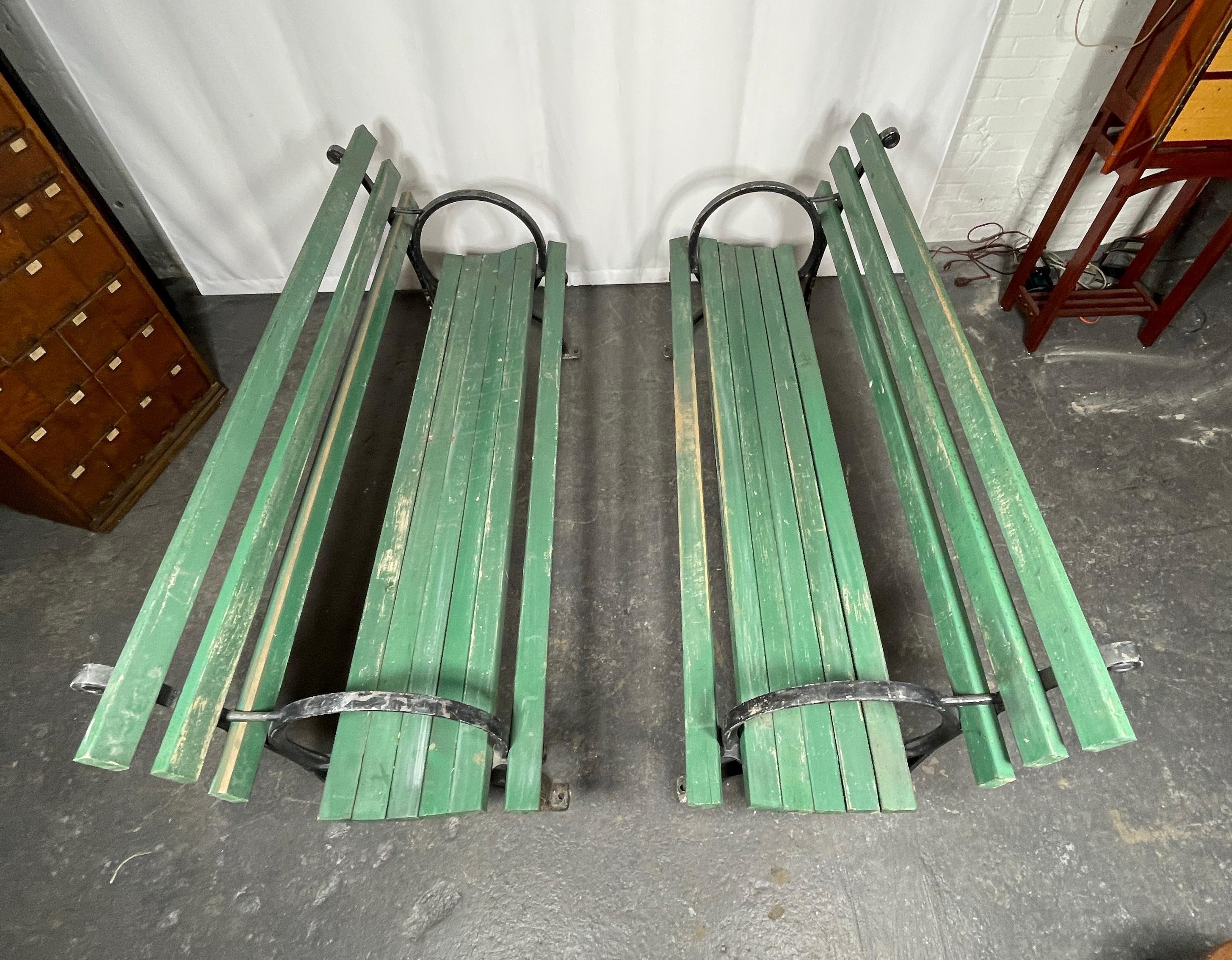Canadian Classic Art Deco Style Garden Bench, 1939 Worlds Fair / Centrial Park / N.Y.C. For Sale