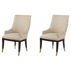 Classic Art Deco Walnut Dining Chairs