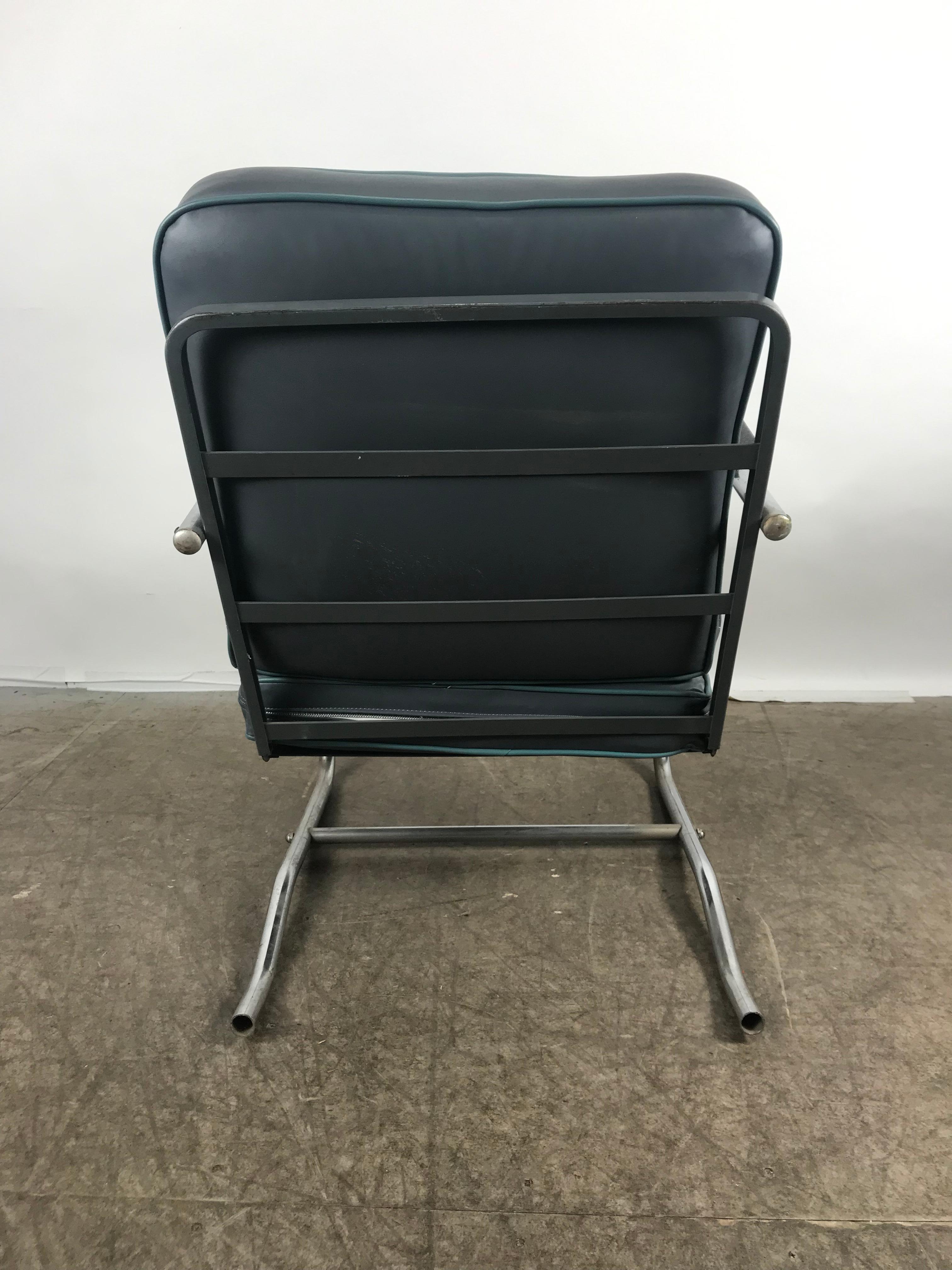 Art Déco classique, chaise longue tubulaire chromée Bauhaus Bon état - En vente à Buffalo, NY