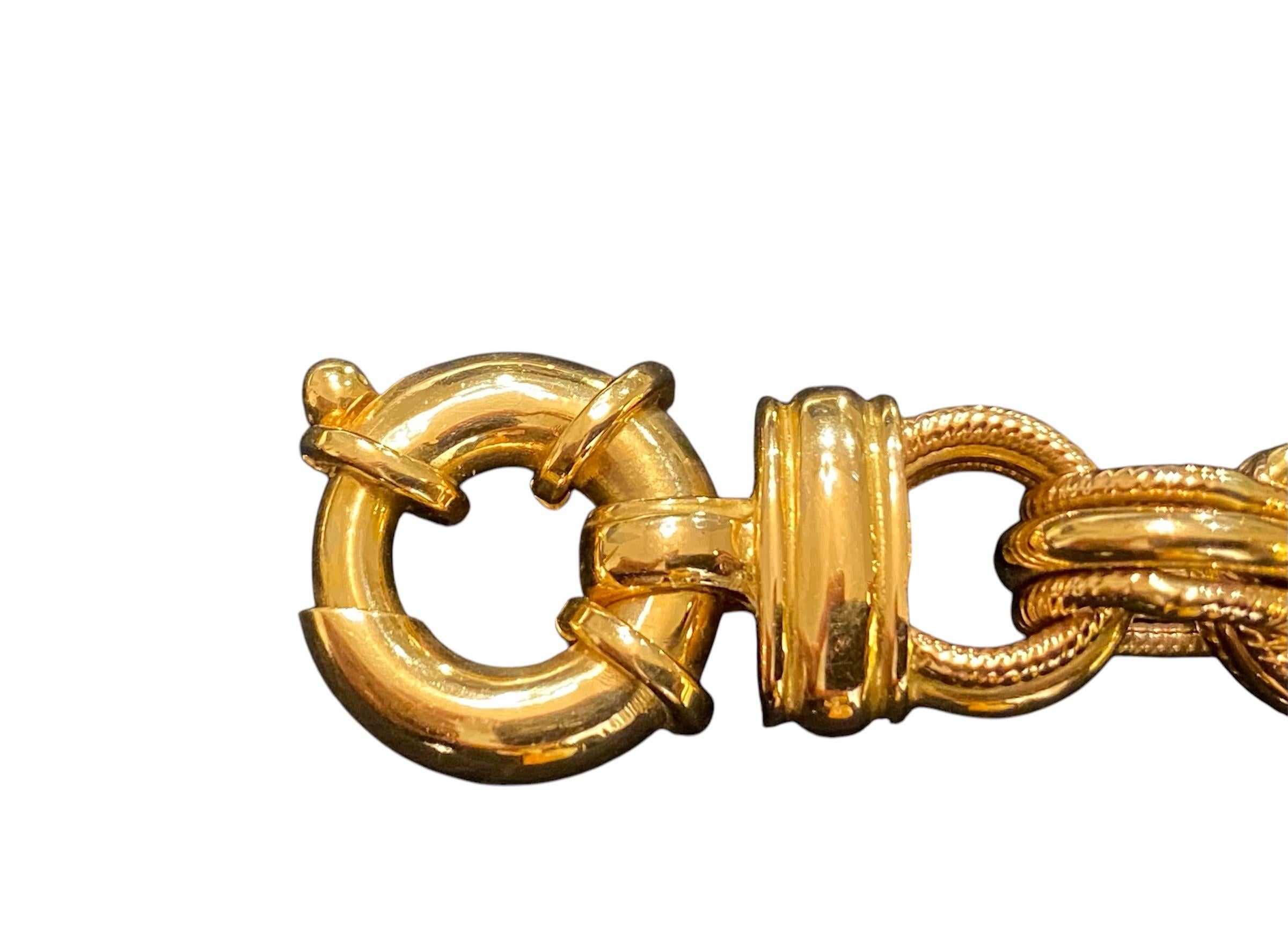 Classic Articulated Gold Bracelet For Sale 4