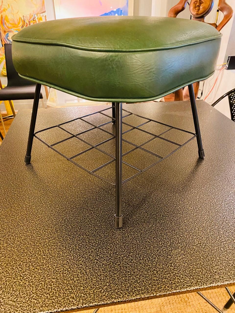 vintage mid century footstool