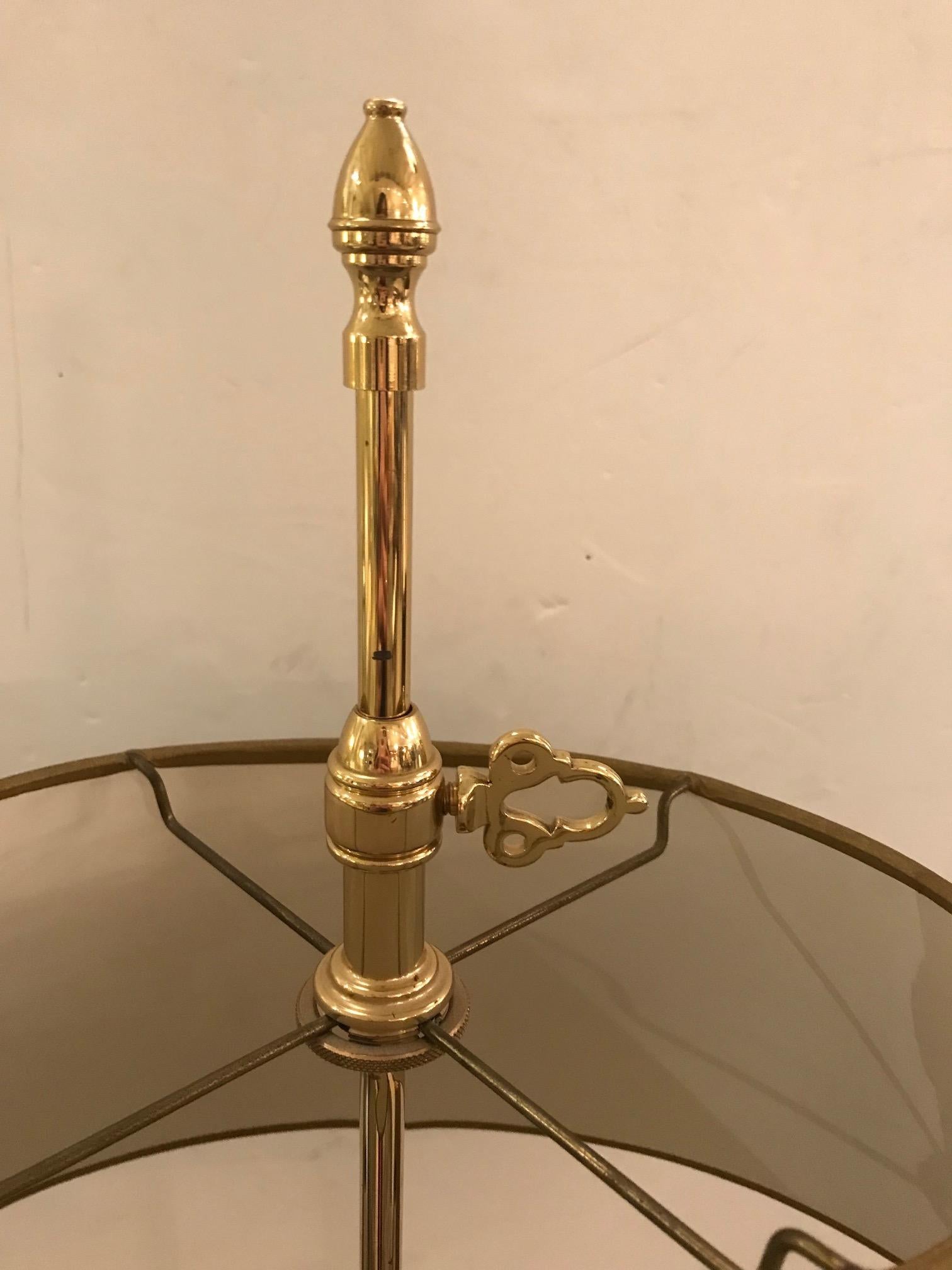 Classic Baldwin Brass Two-Arm French Horn Style Table Lamp 2