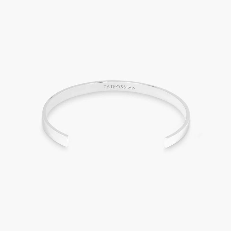 Classic Bangle in Sterling Silver, Size L