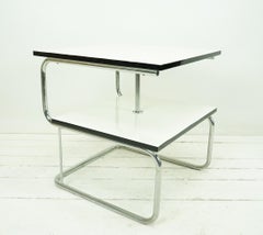 Classic Bauhaus Couchtisch or Beistelltisch 1930s Pearl White