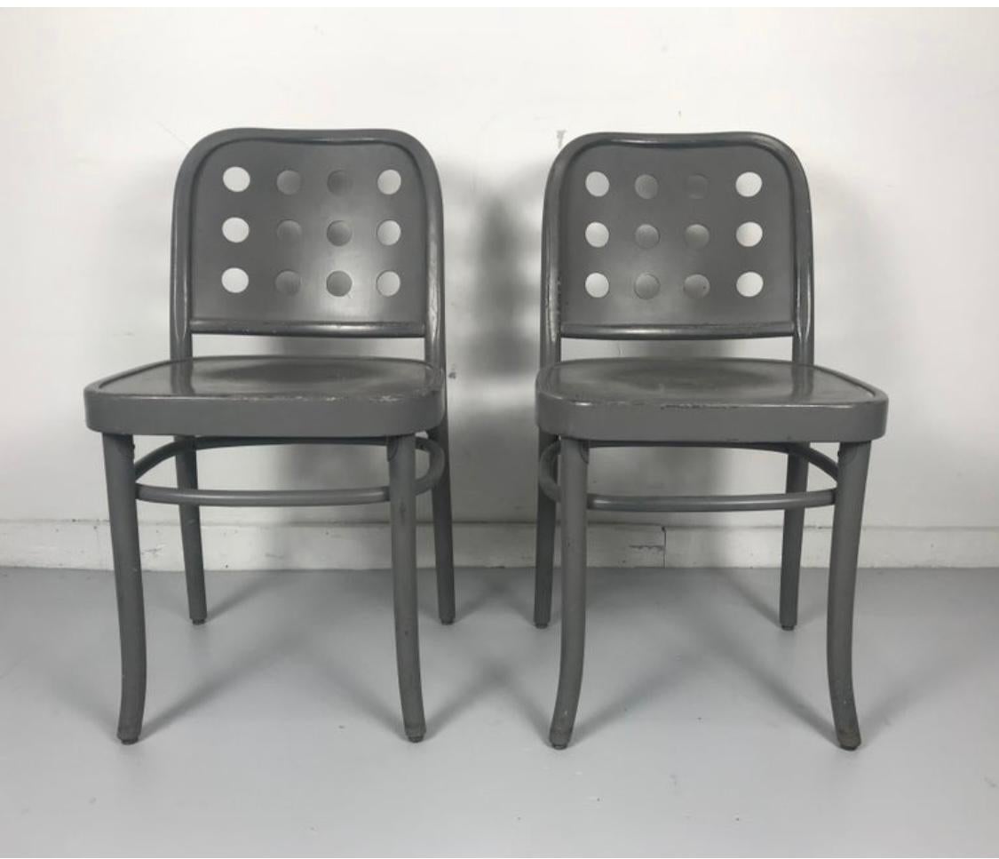Polish Classic Bauhaus Side Chairs 6010 Designed by Josef Hoffmann/ Oswald Haerdtl