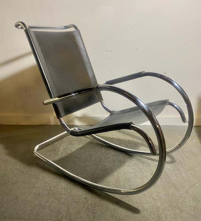 Rare Lishman Rocker, Sculptural Chrome-Plated circa 1976, William ...