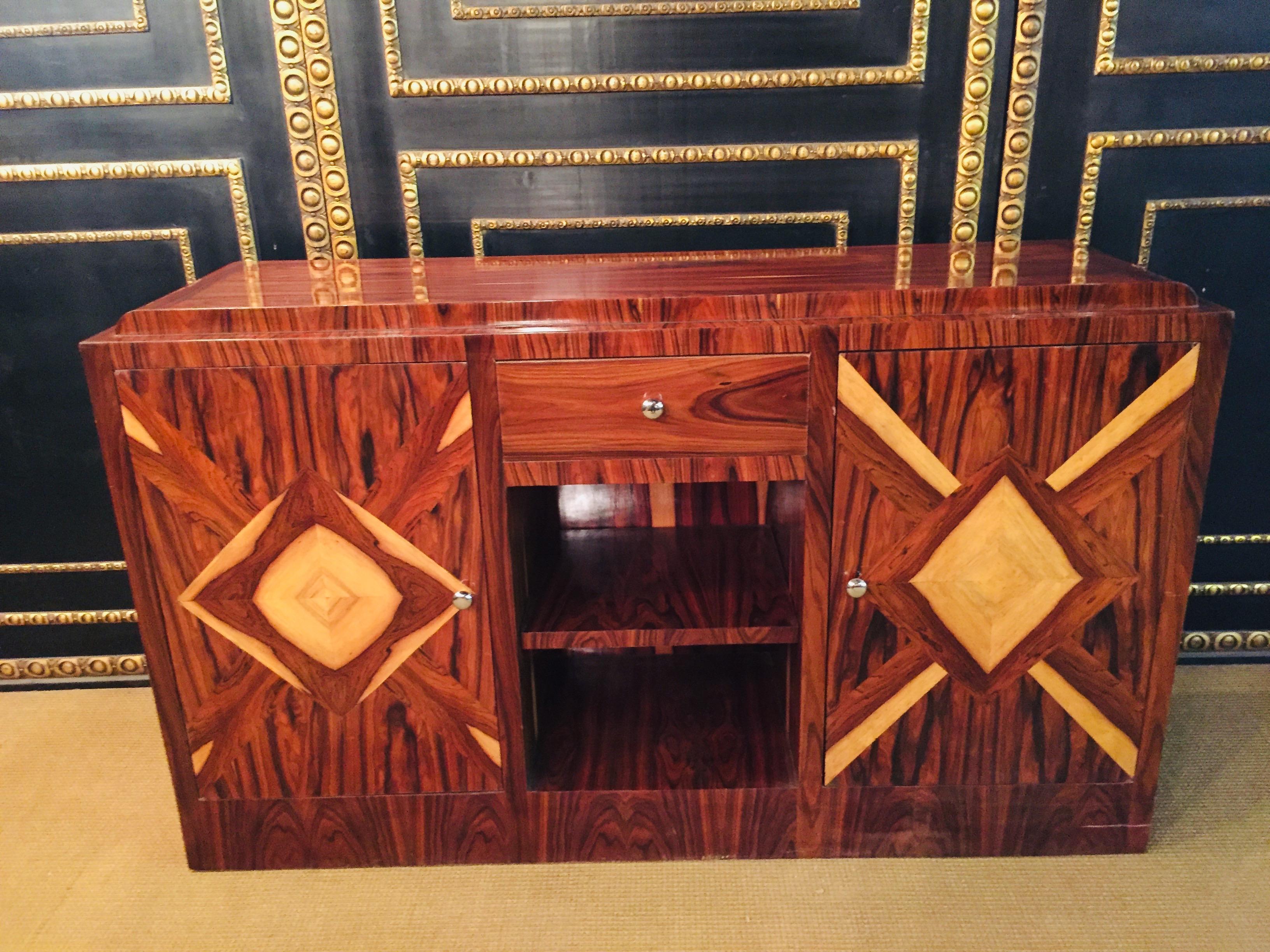 French Classic Beautiful Large Sideboard in Art Deco Style For Sale