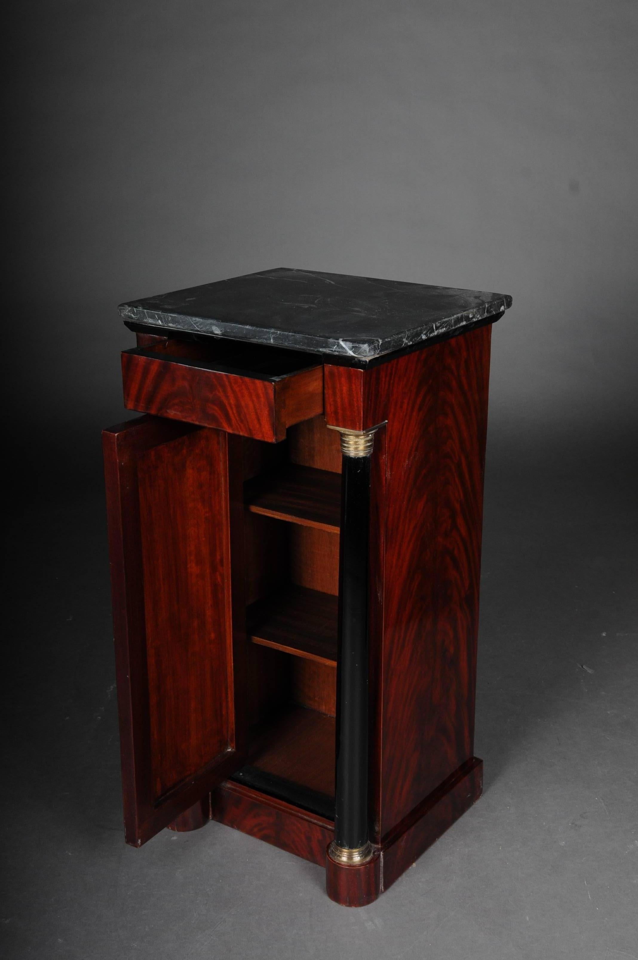 20th Century Classic Bedside Table, Side Table in Biedermeier, Mahogany, Left For Sale